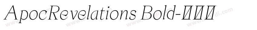 ApocRevelations Bold字体转换 ApocRevelations Bold字体转换